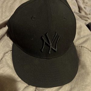 Classic black on black NY fitted